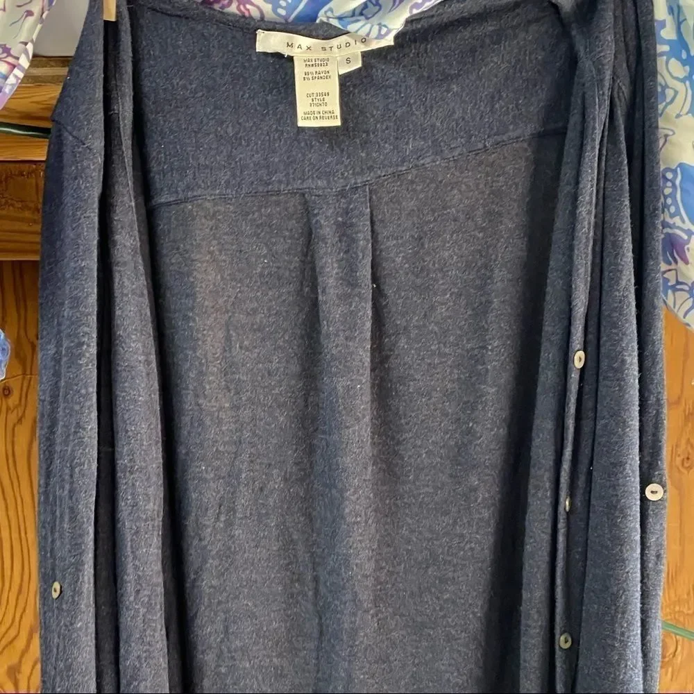 🤙🏼Max Studio Blue Cardigan - Picture 1 of 2